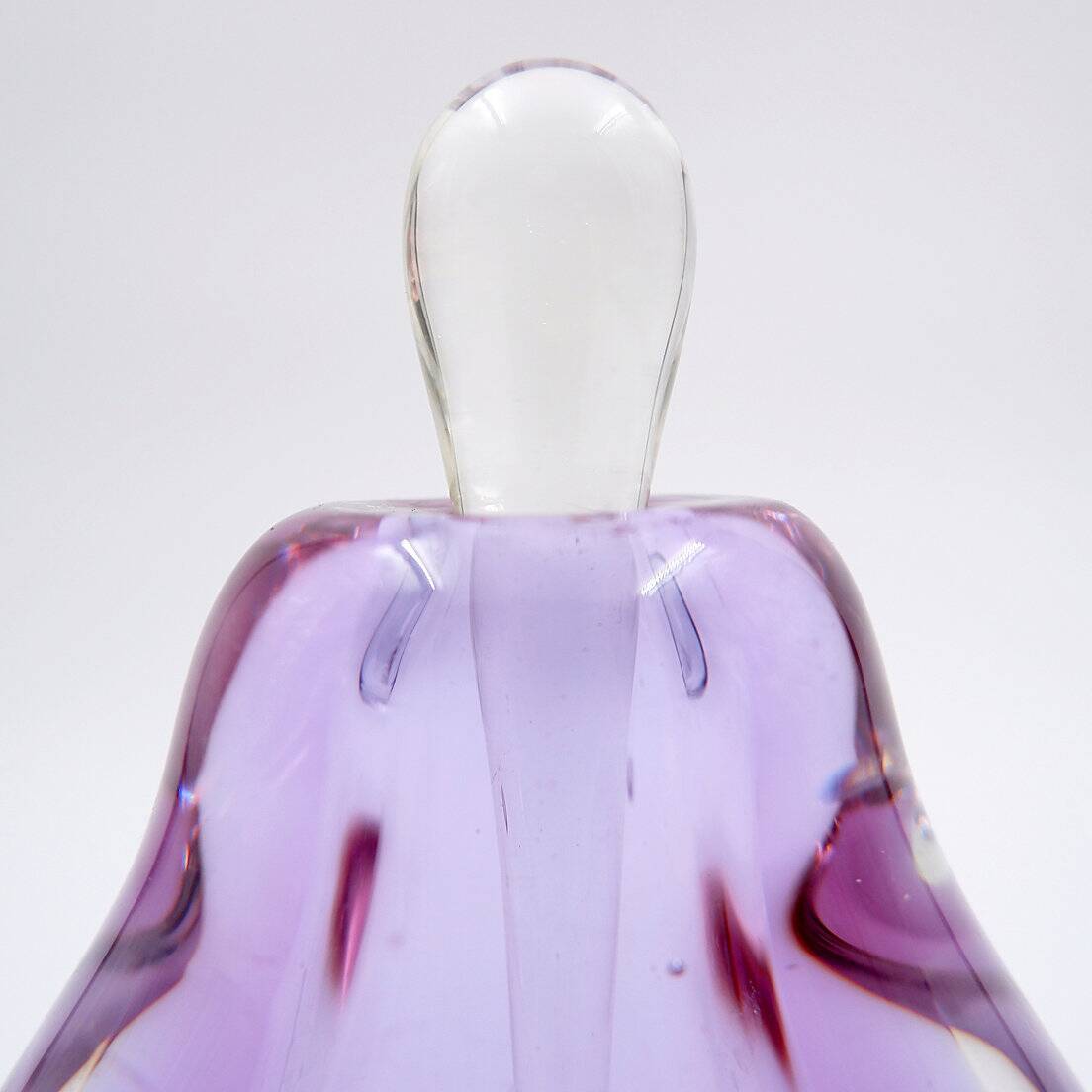 Flacon à parfum en verre soufflé violet « Sommerso »
