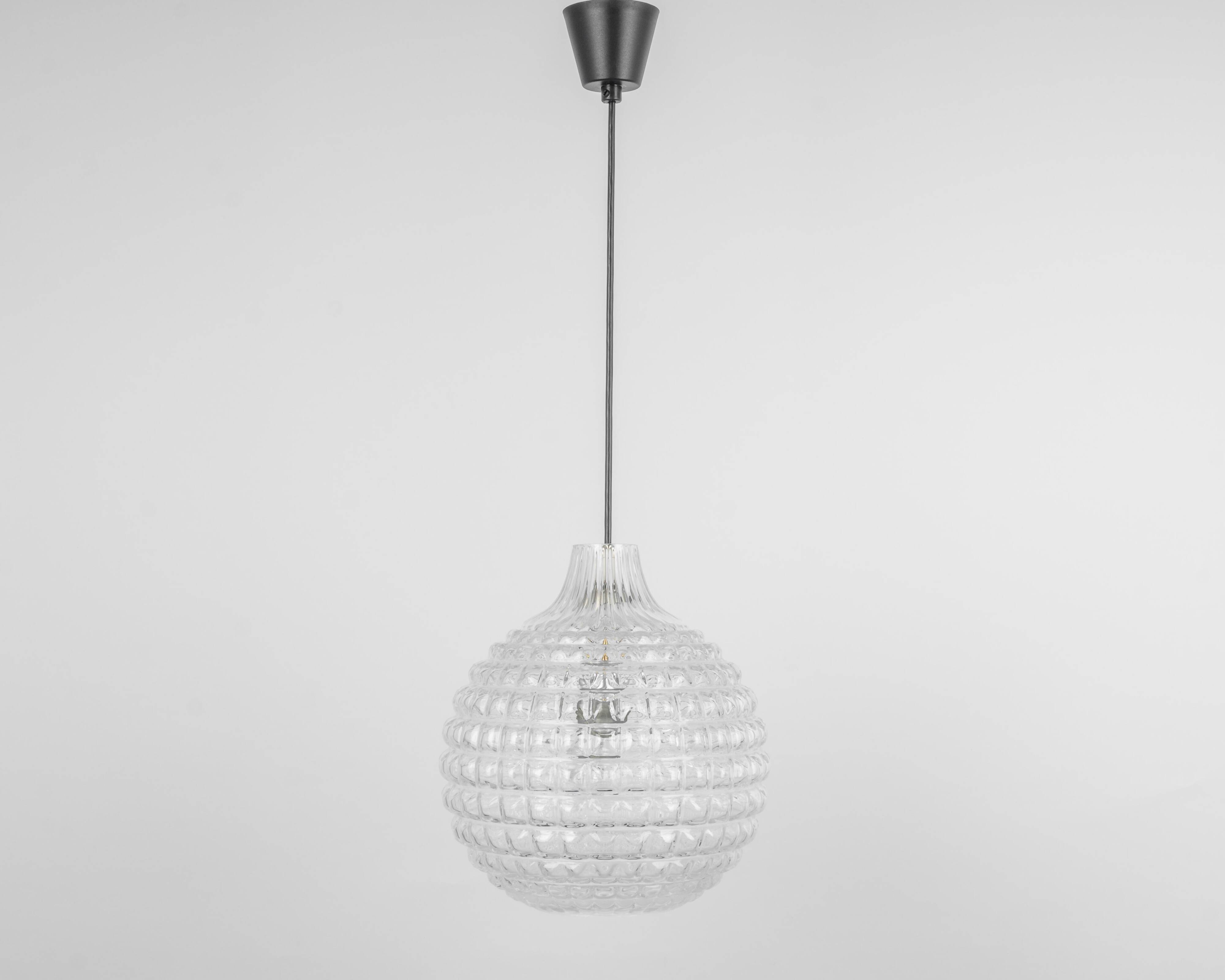 Stunning crystal glass pendant, Peill & Putzler, Germany, 1970s