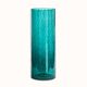 Large vintage Murano glass vase in petrol blue.