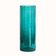 Large vintage Murano glass vase in petrol blue.