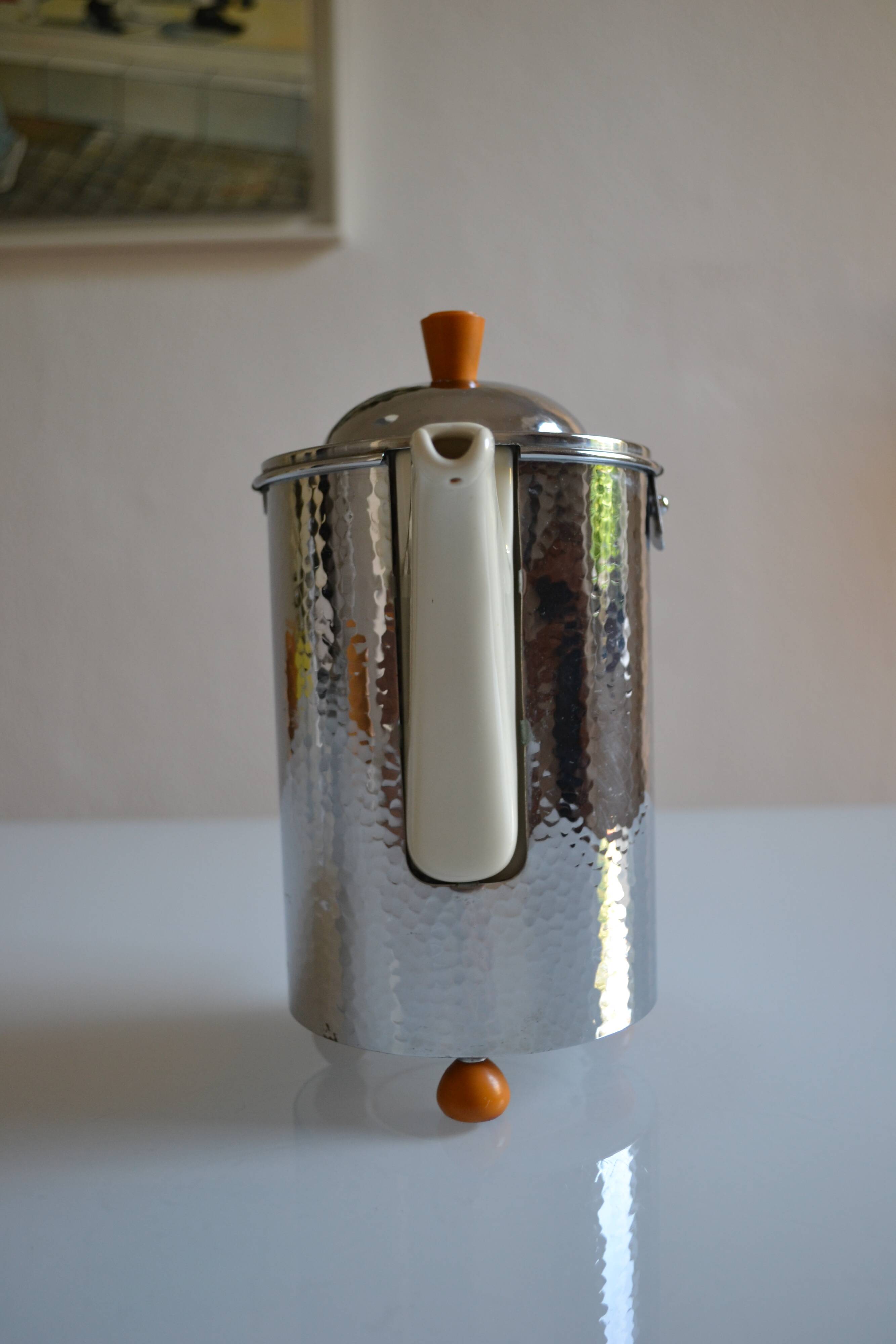 WMF Bauscher Weiden Germany 1930 Art Deco Bauhaus Teapot 1 liter