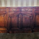 Antique grand buffet in solid cherry wood – character sideboard – 250 cm