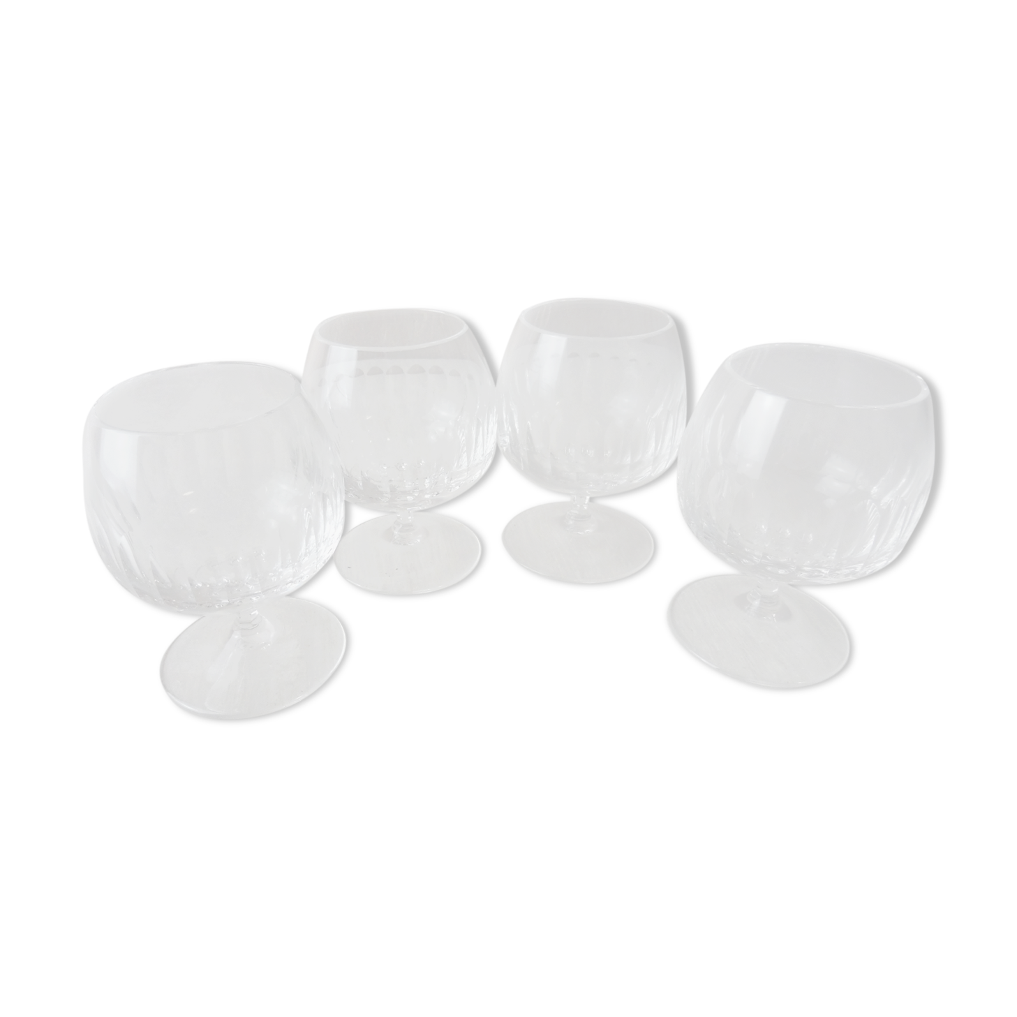 Lot of 4 glasses of cognac, cut crystal, from Villeroy & Boch