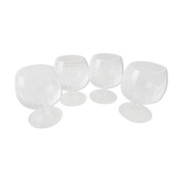 Lot de 4 verres à alcool, en cristal taillé, de Villeroy & Boch