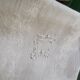 12 old damask linen napkins with monogram, 60x74 cm