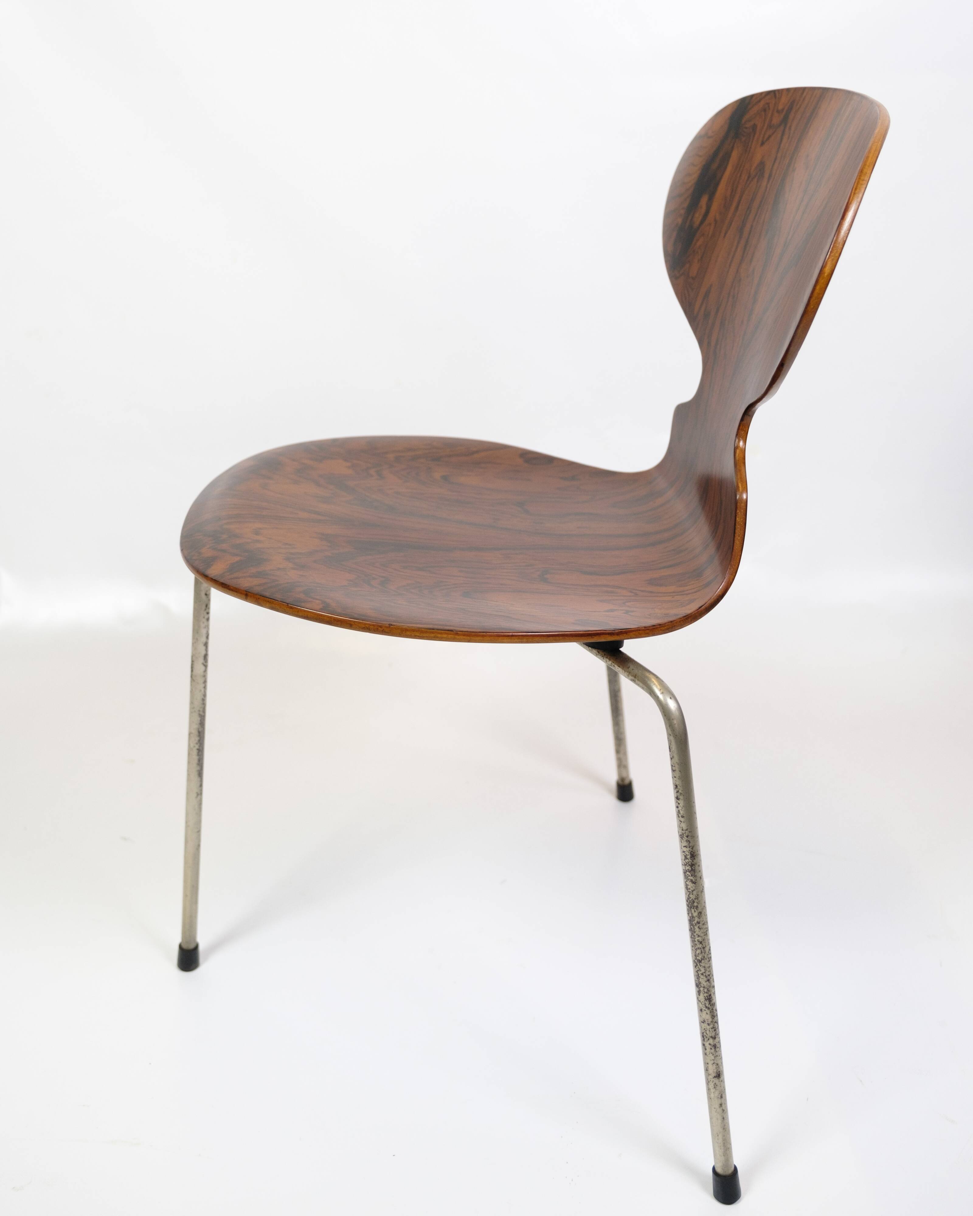 Set Of 6 Ant Chairs Model 3101 Made In Rosewood By Arne Jacobsen For Fritz Hansen From 1950s