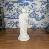 Statue of Saint Joseph and the infant Jesus in biscuit porcelain, early 20th century