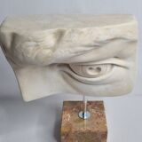 Eye of Michelangelo's "David", vintage cast after Brucciani, on base, 27 cm