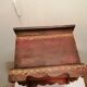 Vintage antique wooden and copper chest