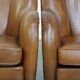 Set of 2 Sheepskin Leather Design Armchairs