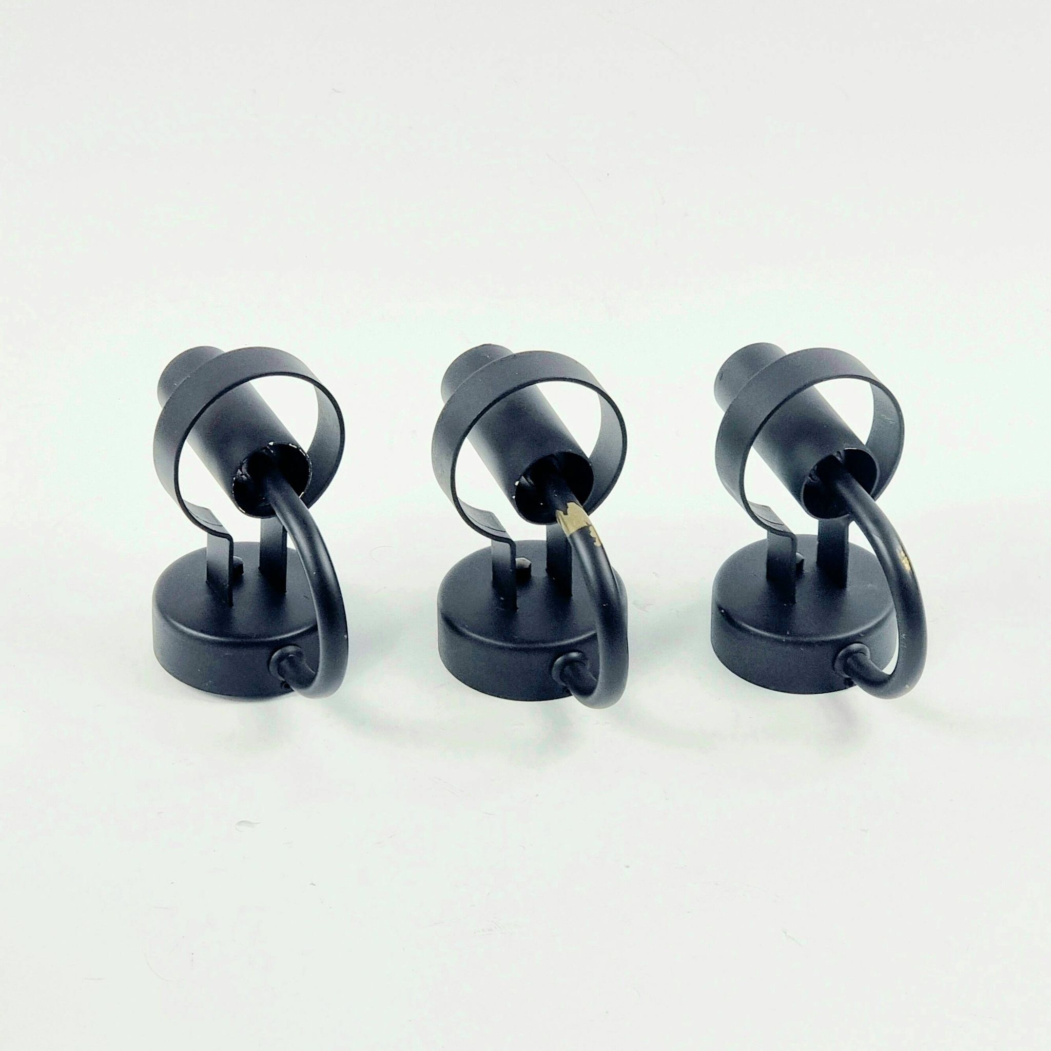 Set of 3 Vintage Glass Wall Lights from Limburg, Germany, 1970s/1980s