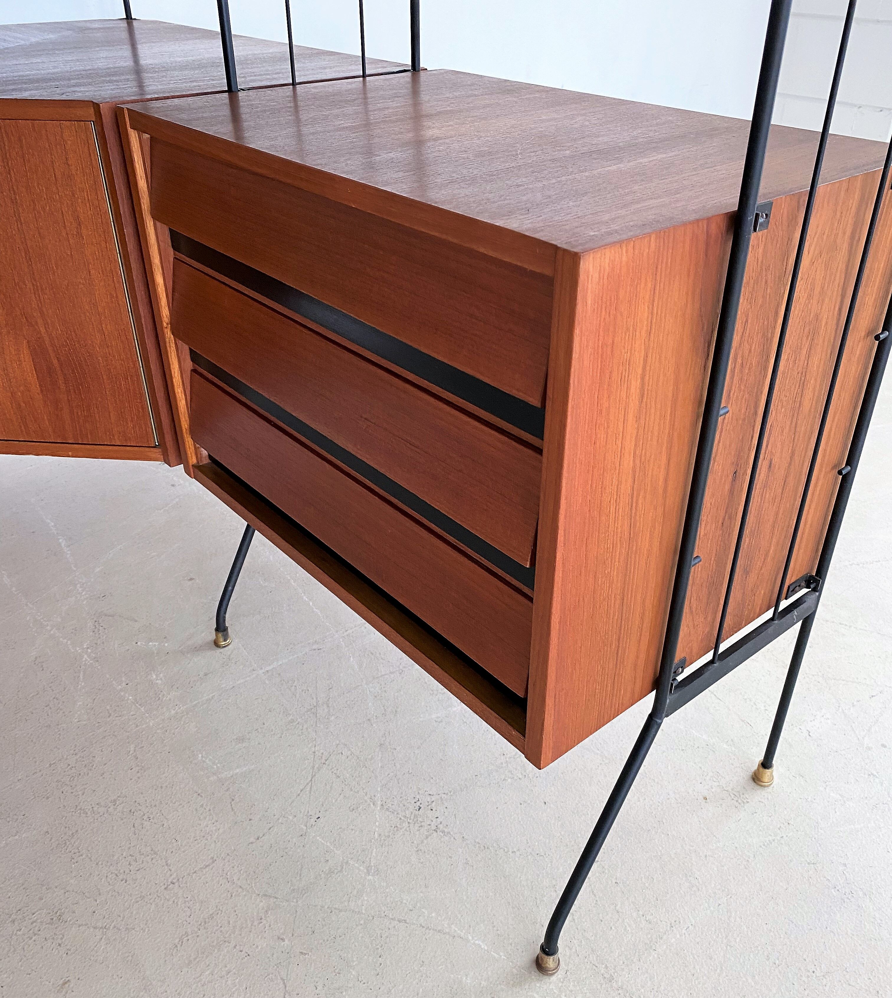 Vintage standing modular wall unit