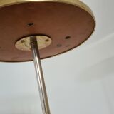 Old tripod pedestal table formica and brass 50s