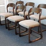 Suite of 6 Baumann chairs model Sleigh