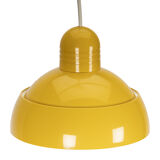 Yellow plastic 70s osram pendant lamp