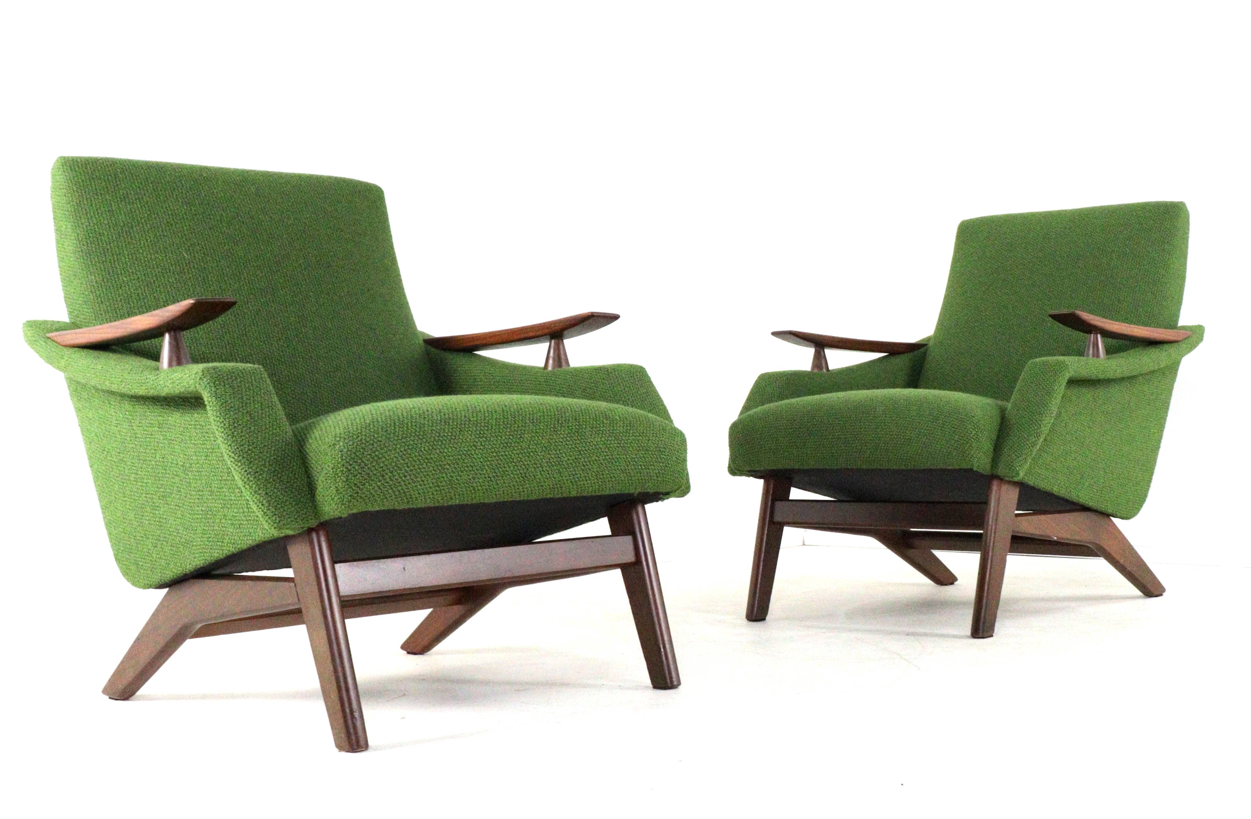 mid century teak Armchair 'Breda' | - fully restored + new upholstery