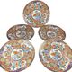 Set of 5 large Taous porcelain plates, Morocco, vintage