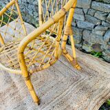 Pair of adult rattan armchairs