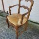 Provencal straw armchair in walnut