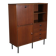 High metal cabinet with mahogany veneer, Italy 1960s