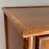 1970s wooden and bamboo bar cabinet