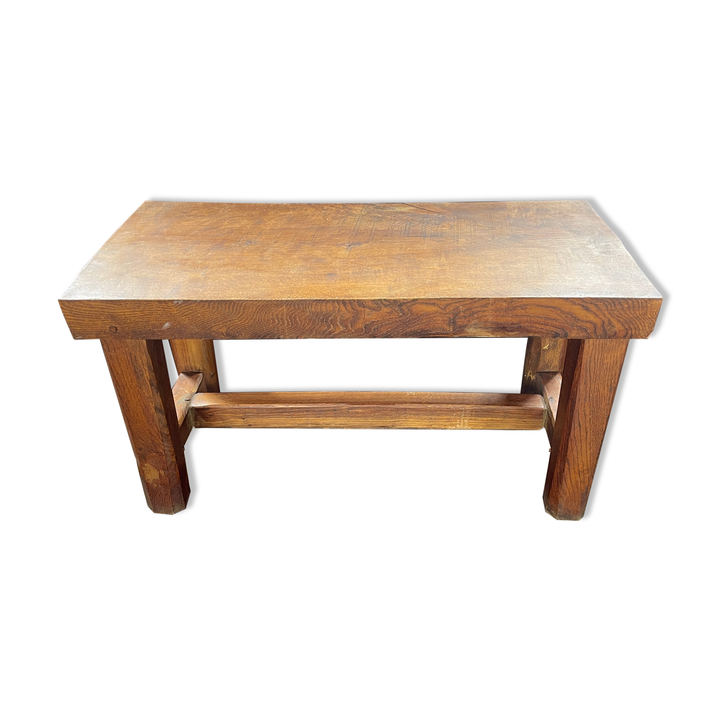 Table base brutalist solid wood