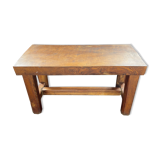 Table base brutalist solid wood