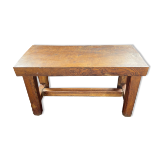 Table base brutalist solid wood