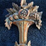 Ancienne appliques en bois médaillon italienne Firenze