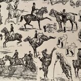 Lithograph on horse riding - 1920