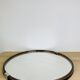 Miroir rond cerclage ambré années 70 vintage