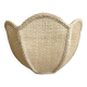 Wall lampshade in natural fiber canework