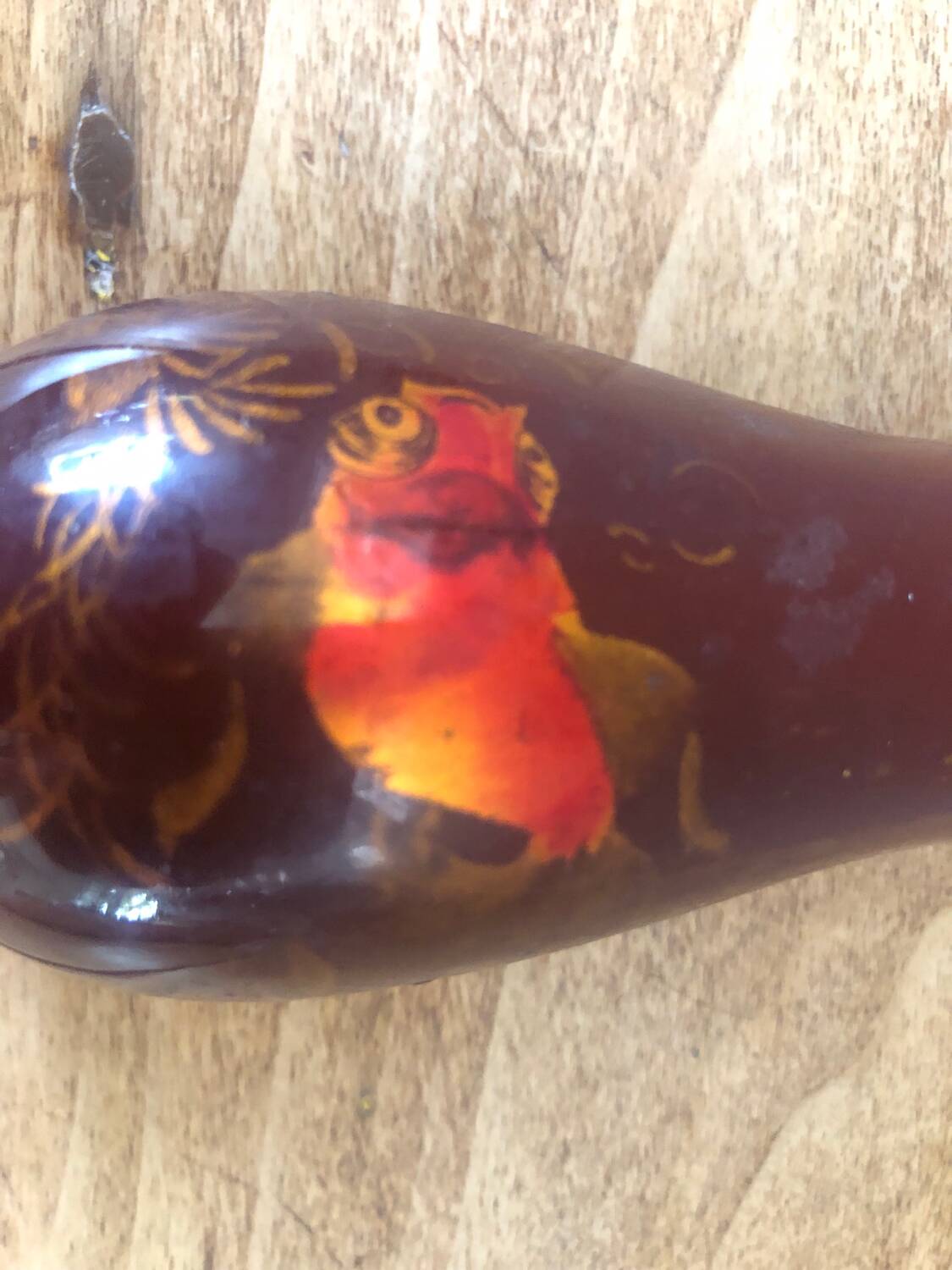 Lacquered wooden vase, Vietnam, 20th century.