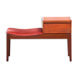 Scandinavian entrance bench, vintage 1960