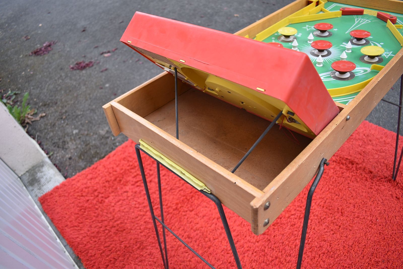 Flipper jouet ancien en bois vintage années début 60 rare Selency