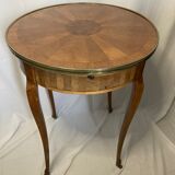Old pedestal table style Louis XVI marquetry late nineteenth