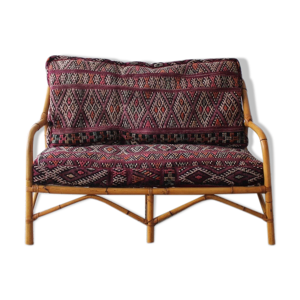 Canapé en bambou vintage années