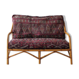 Vintage bamboo sofa 90