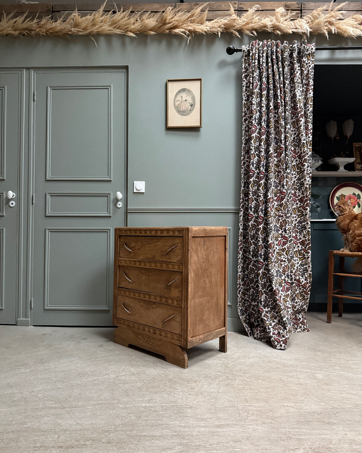 Art Deco oak commode (renovated)