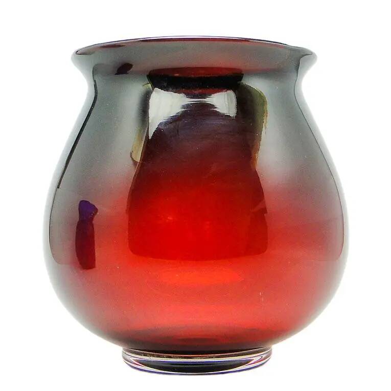 Modernist vase, glass, Poland, 1970s