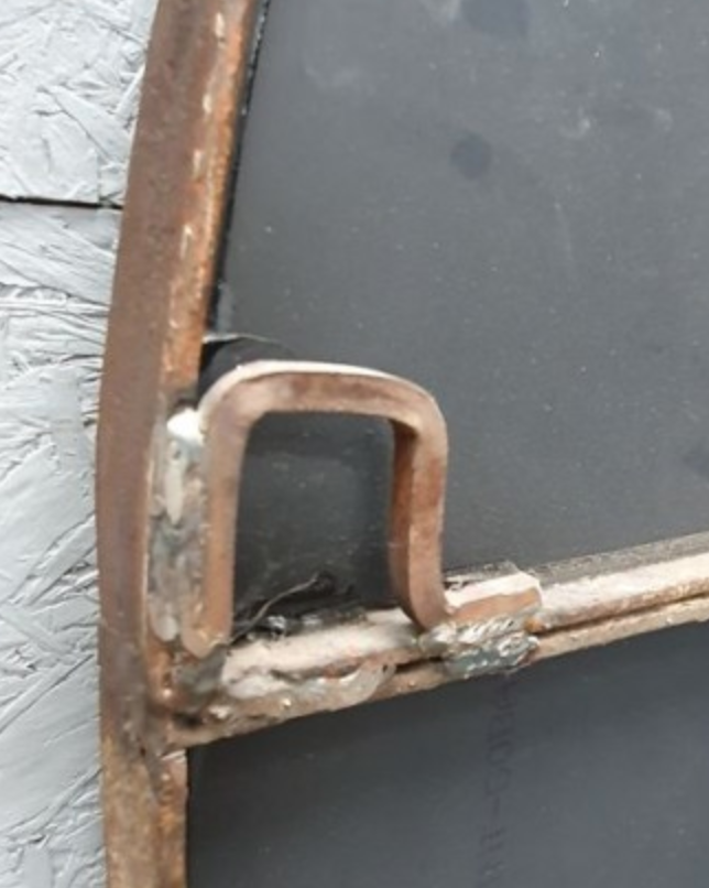 Metal industrial mirror in the shape of a warhead height 156 cm