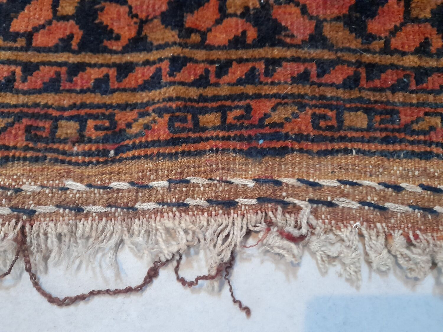 Afghan Carpet "Gül" Vintage – Wool – Exceptional Patina 205x132cm