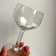 Set of 4 crystal wine glasses engraved 50-60s