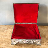 Silver metal jewelry box