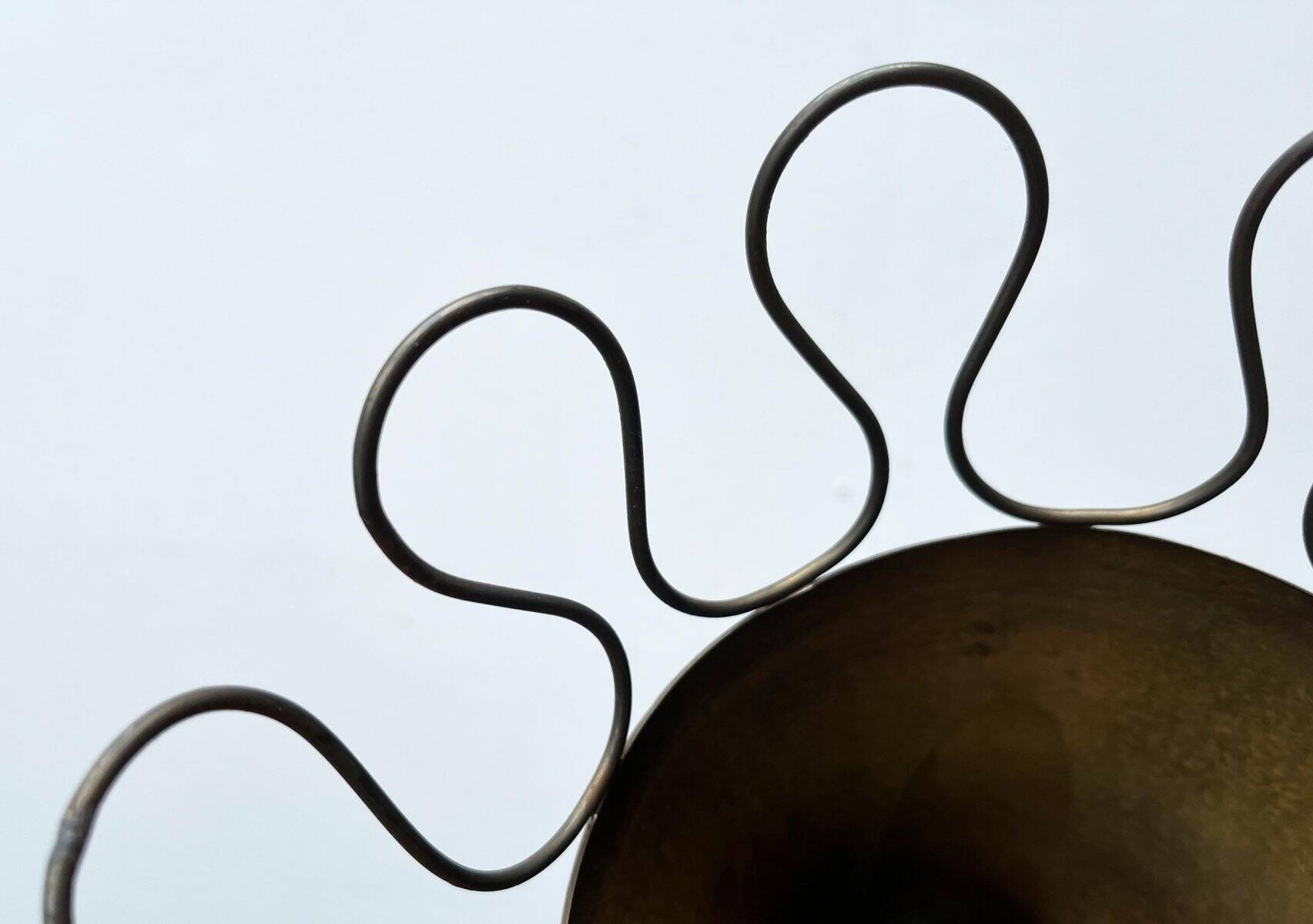 Mid-century German brass table lamp or floor lamp from the 1950s.