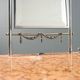 Antique metal and marble dressing table with mirror, Italy, 20th century.