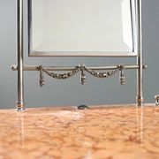 Coiffeuse ancienne en métal et marbre avec miroir, Italie, XXe siècle