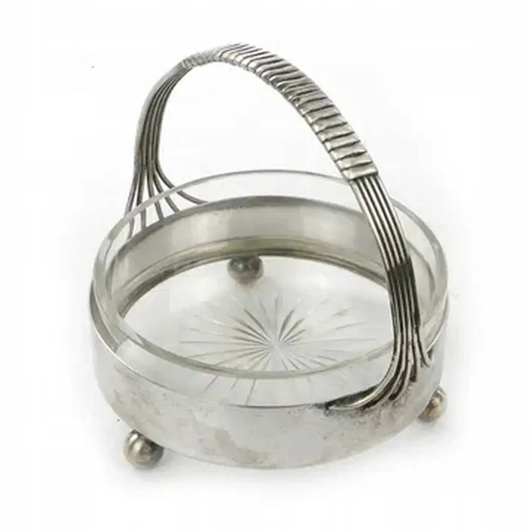 Art Deco nut or snack basket, brass, Germany, 1930s