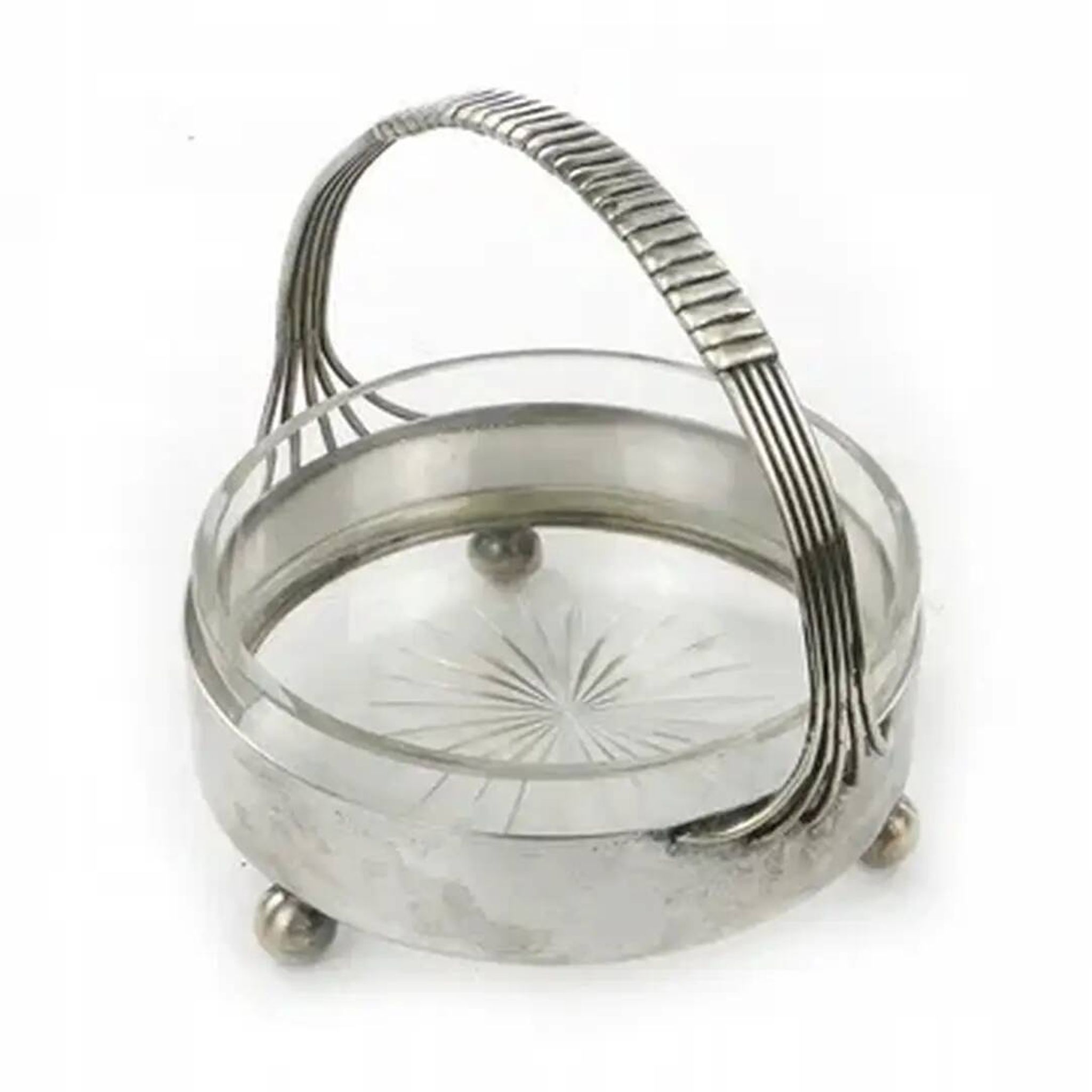 Art Deco nut or snack basket, brass, Germany, 1930s