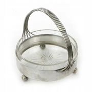 Art Deco nut or snack basket, brass, Germany, 1930s